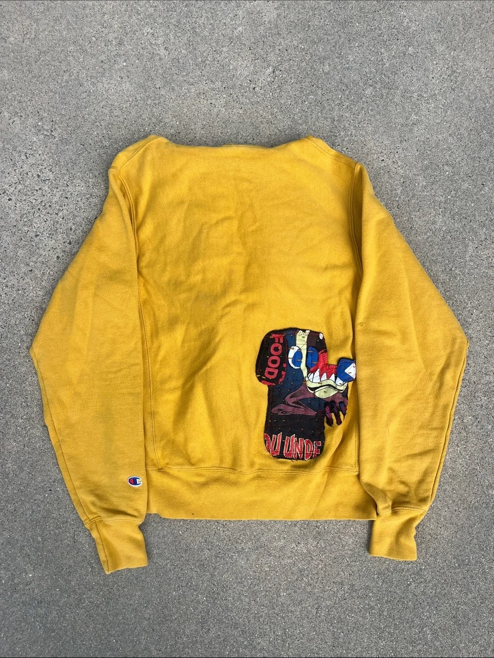 Custom Hoodie Golden Rod Yellow Mens Small Metallica Odd Dog Taz Crooks hundreds